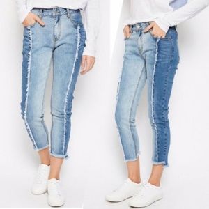 Hayden Los Angeles Two Tone Raw Hem Jeans